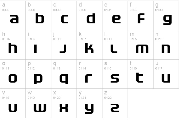Electrofied lowercase a-z preview