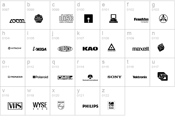 Electronics Regular lowercase a-z preview