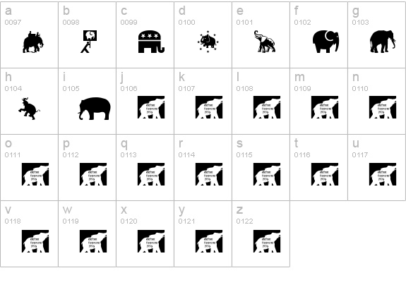 ELEFONT lowercase a-z preview