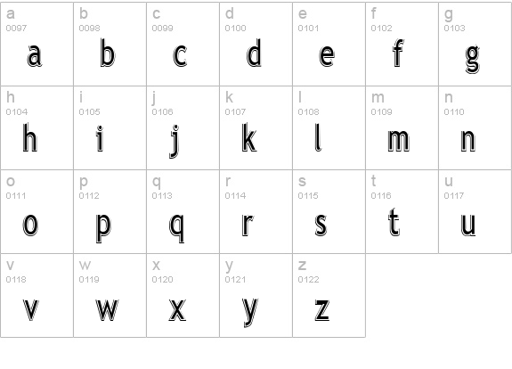 Elegante Regular lowercase a-z preview