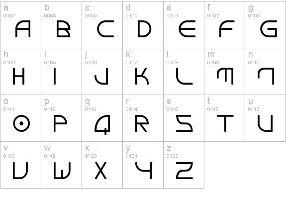 Elektora lowercase a-z preview