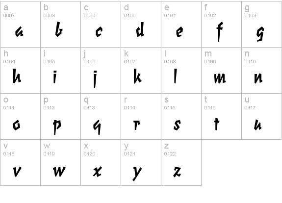 Elektrix-Bold lowercase a-z preview