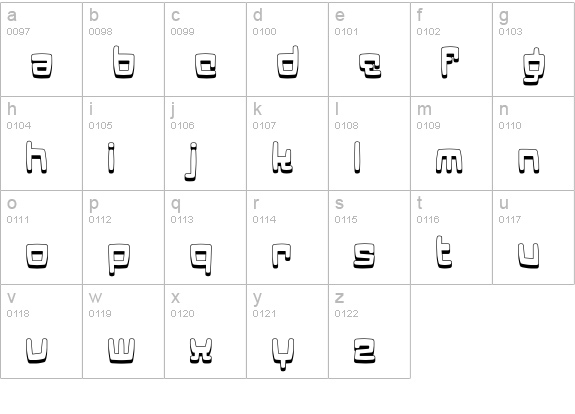 Elektron-Shaded lowercase a-z preview