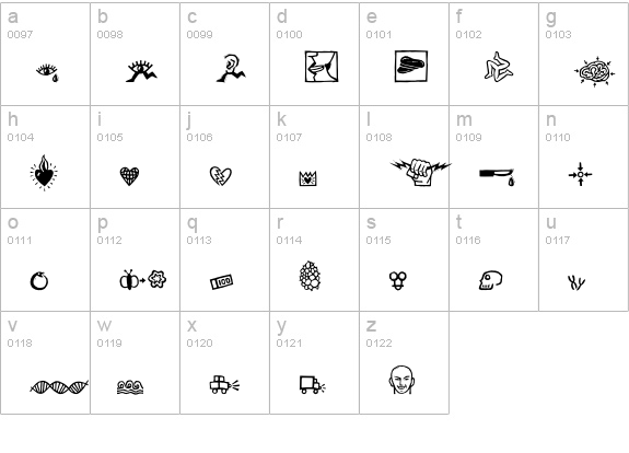 Elementary-Life lowercase a-z preview