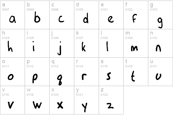 Elementric lowercase a-z preview