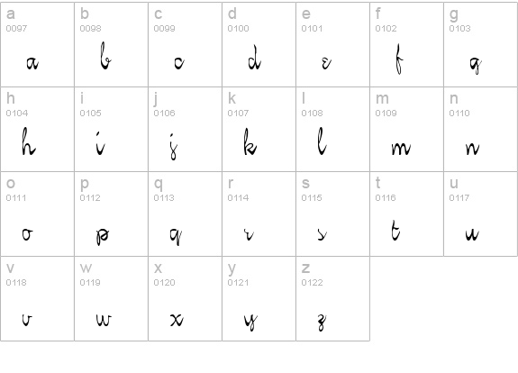Eleven lowercase a-z preview