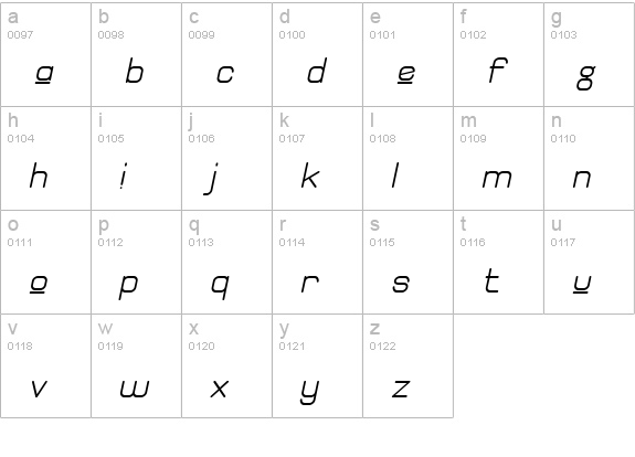 Elgethy Est Upper Bold lowercase a-z preview