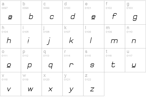 Elgethy Upper Bold lowercase a-z preview