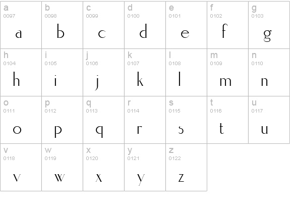 Elisia lowercase a-z preview