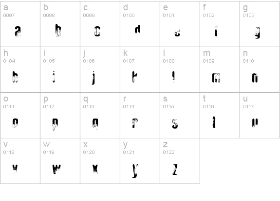 Elliot's Bad Day 4 lowercase a-z preview