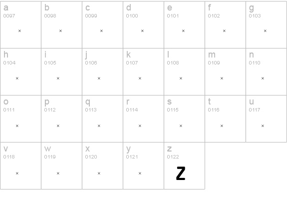 ElstonLight lowercase a-z preview
