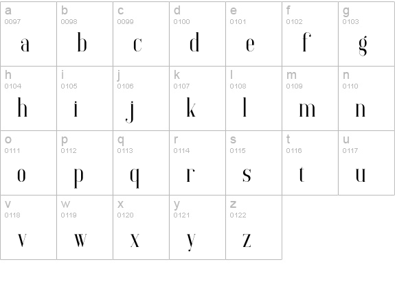 Elysian lowercase a-z preview