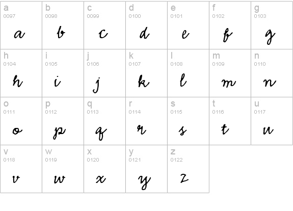 EmmascriptMVB lowercase a-z preview
