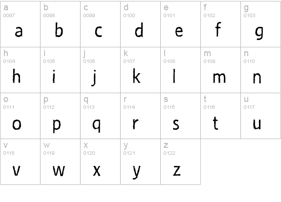 Emory-Regular lowercase a-z preview
