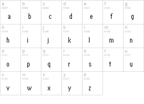 EmperorTen lowercase a-z preview