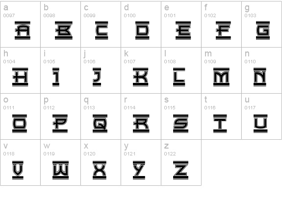Empire State NF lowercase a-z preview