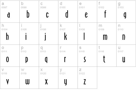 Emporium lowercase a-z preview