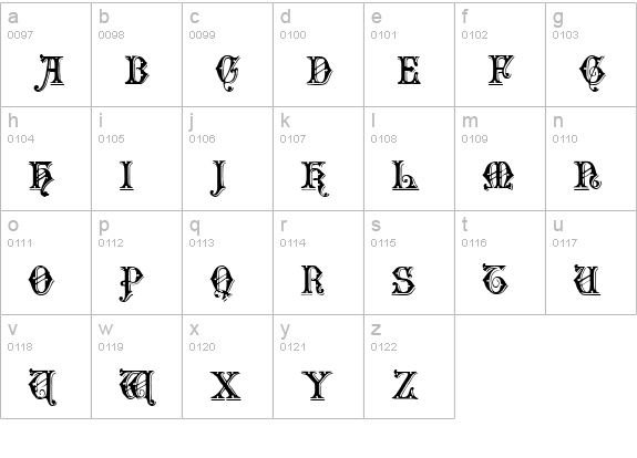 EmporiumCapitals lowercase a-z preview