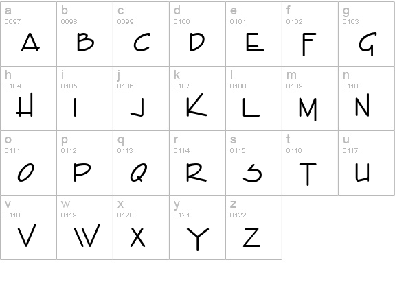 Encino lowercase a-z preview