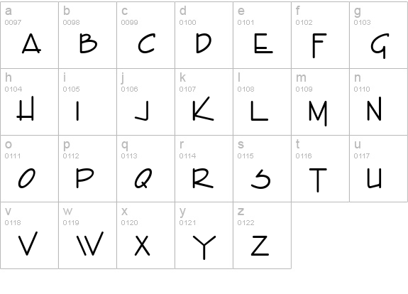 Encino Caps lowercase a-z preview