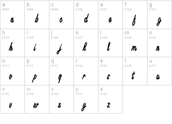 Encino Condensed Normal lowercase a-z preview