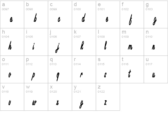 Encino Xtra Condensed Normal lowercase a-z preview