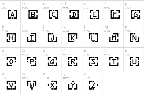 Encounter lowercase a-z preview