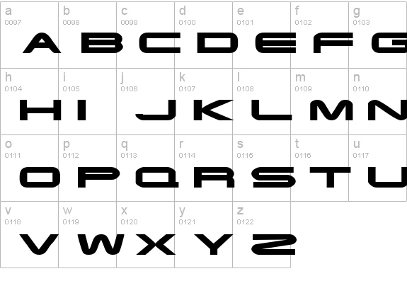 EndzoneExtended lowercase a-z preview