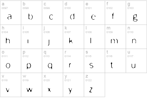 Enervate lowercase a-z preview