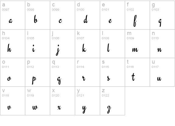 Engagement lowercase a-z preview