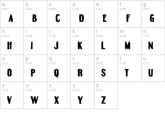 Engebrechtre Ink lowercase a-z preview