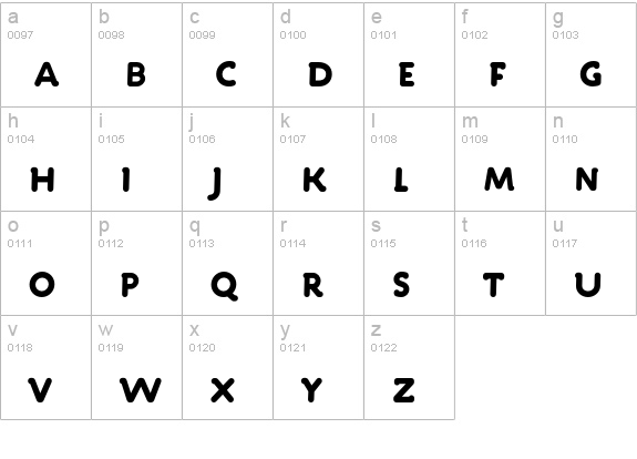 Engine-CapsBold lowercase a-z preview