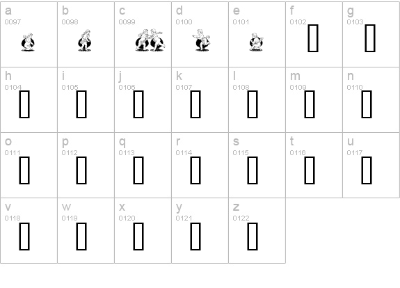 Engle lowercase a-z preview