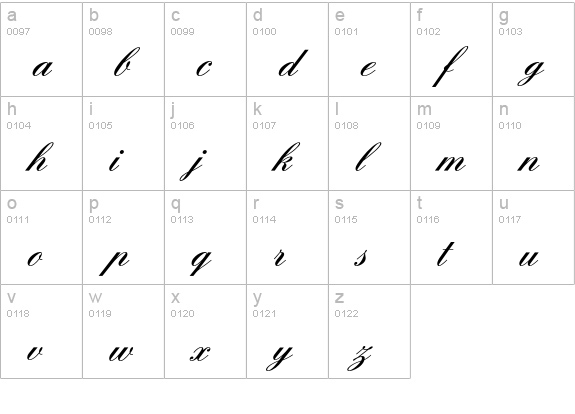 Englische Schreibschrift 2 VERSION ROMAIN Medium lowercase a-z preview