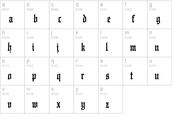 Engraved Thin Bold lowercase a-z preview