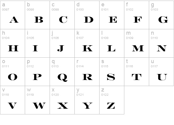 Engravers-Solid lowercase a-z preview