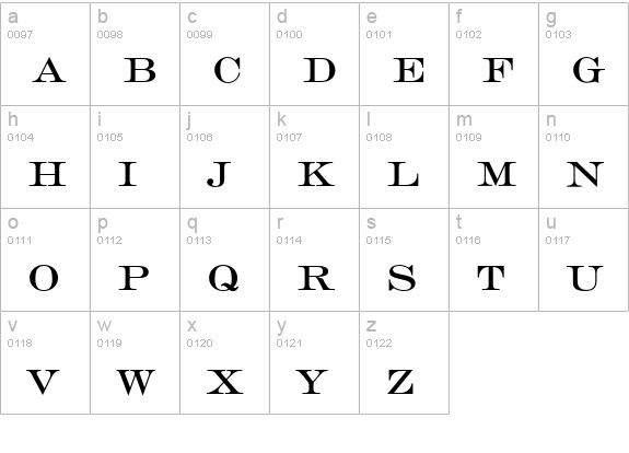 EngraversEF-Roman lowercase a-z preview