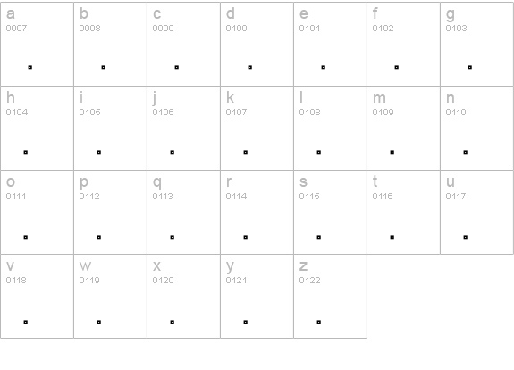 Engravier_Initials lowercase a-z preview