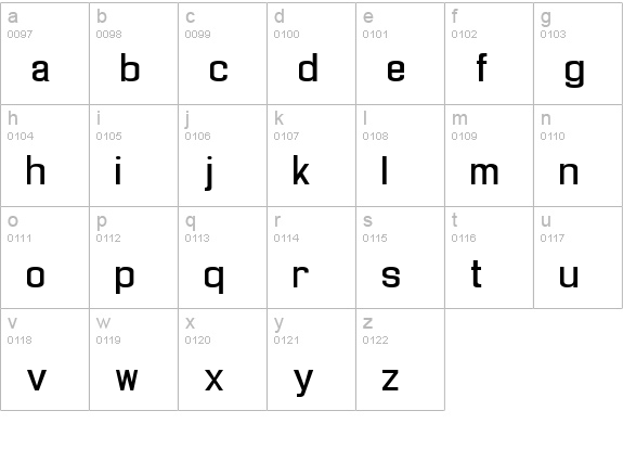 Enigmatic lowercase a-z preview