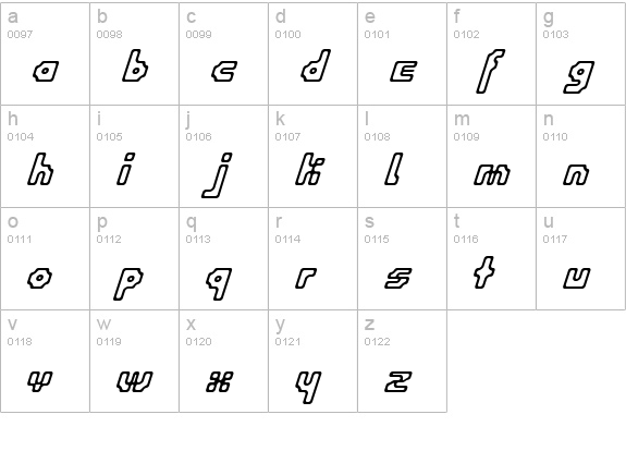 Eniltuo lowercase a-z preview