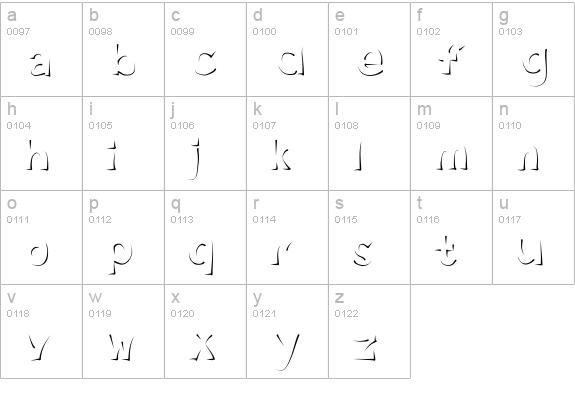 Enlighten  lowercase a-z preview