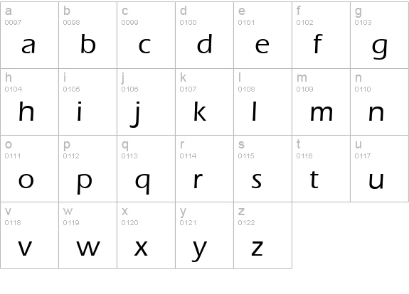 Ennis-Medium-Regular lowercase a-z preview