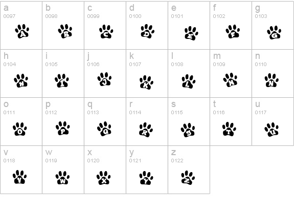 Ennobled Pet lowercase a-z preview