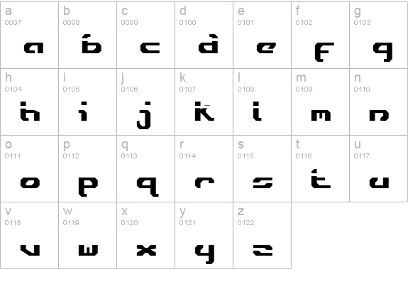 Ensign Flandry Laser lowercase a-z preview
