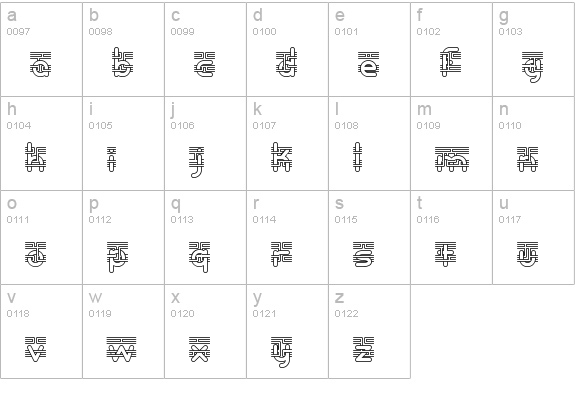 Entangled BRK lowercase a-z preview