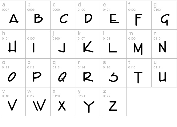 Enview Bold lowercase a-z preview