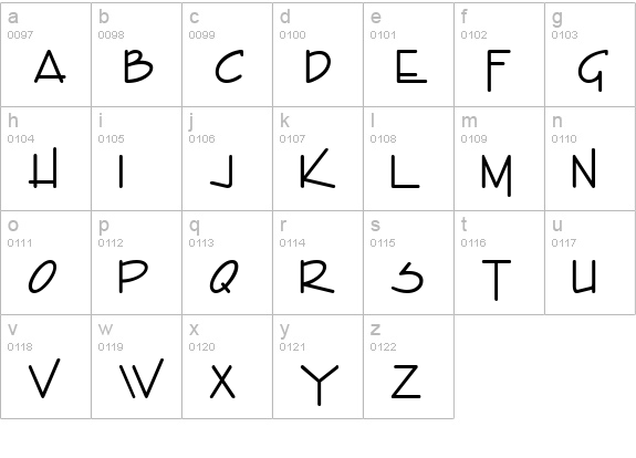 Enview Normal lowercase a-z preview