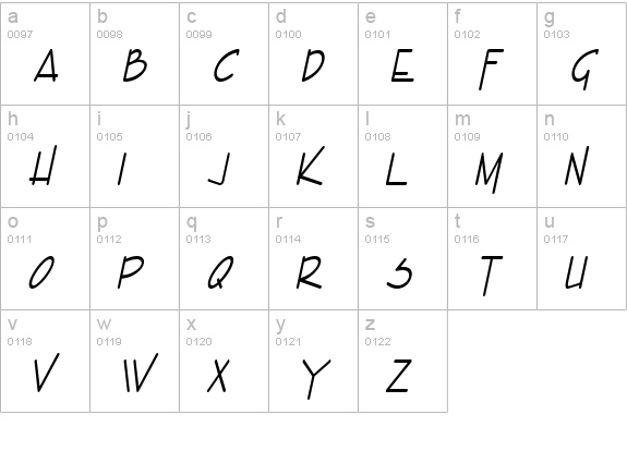 Enview Thin Italic lowercase a-z preview