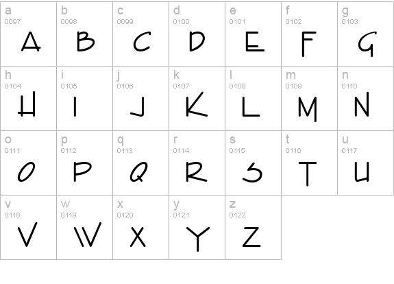 Envision lowercase a-z preview
