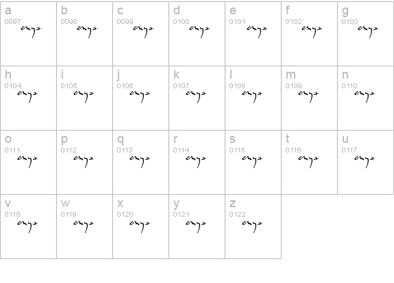 Enyalogo lowercase a-z preview